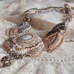 Angelique Marquise des Anges Haute-Couture necklace embroidered with gemstones and Swarovski crystals